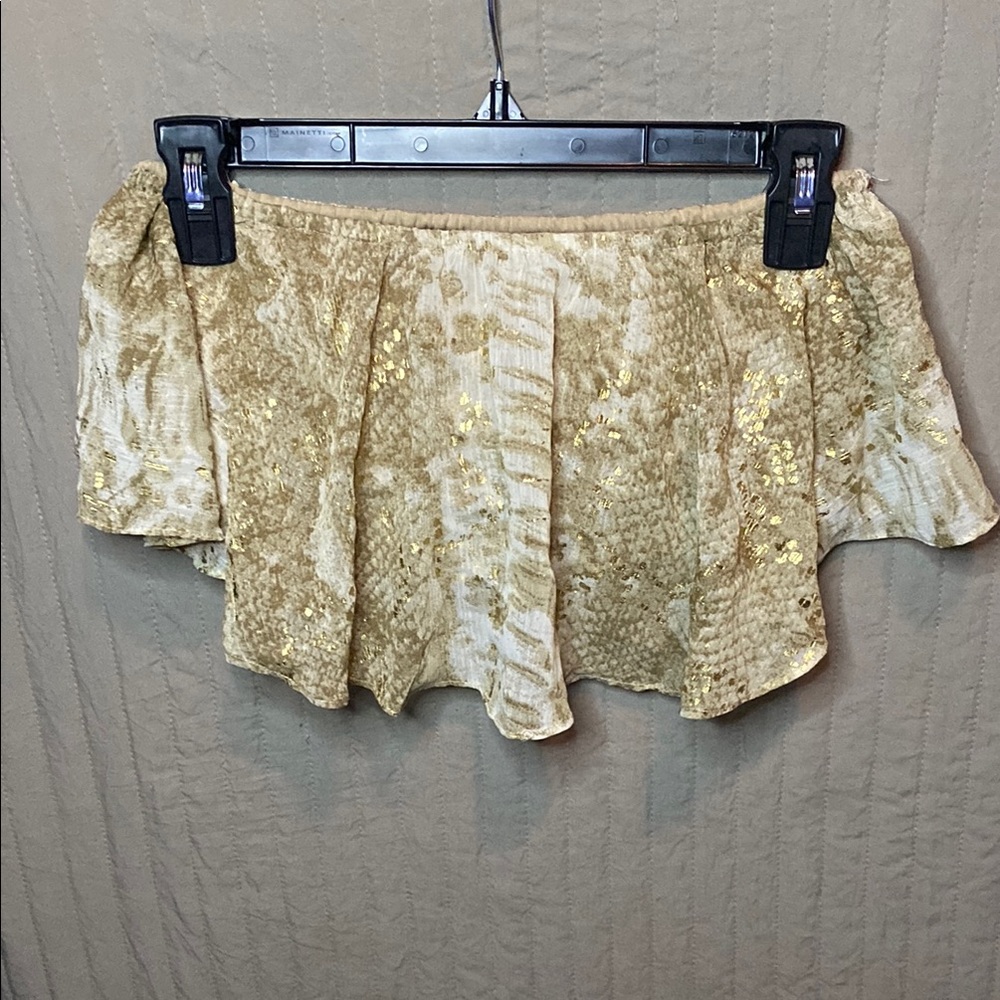 Gold Snake print tube Top